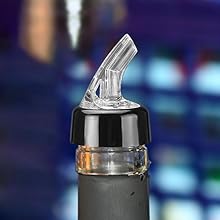 SuproBarware Liquor Bottle Pourers 1oz Set of 12 Measured Bottle Spirits Alcohol Pourers Automatic Measuring Wine Spouts Drink Liquor Measure Pourer for Cocktail Home Bar (4 Clear 4 Green 4 Blue)