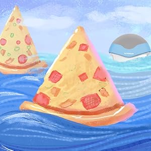 Pizza Cutter Wheel, Detachable Blade Easy to Clean, Ergonomic Pizza Slicer Cutter with Protective Blade Cover, Large Size, Blue