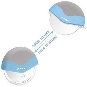 Pizza Cutter Wheel, Detachable Blade Easy to Clean, Ergonomic Pizza Slicer Cutter with Protective Blade Cover, Large Size, Blue