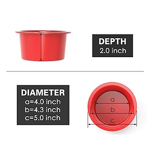 SILIVO 4 Inch Cake Pan (6 Pack) - Silicone Mini Smash Cake Pans, Nonstick Small Cake Pans for Smash Cake,Muffin and Egg Bites