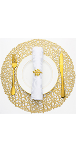 Evevda Green Leaf Shaped Vinyl Placemats for Dinner Table Set of 6 Metallic Plastic Green Place Mats Wipeable 6Pcs Table Mats for Wedding Annersary Dinner Table Decoration Mats(17.7x13.8inch/45x35cm)