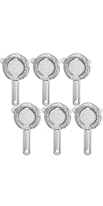 WUWEOT 6 Pack Cocktail Strainer, Stainless Steel Bar Strainer, Bar Tool Drink Strainer with 100 Wire Spring for Professional Bartenders and Mixologists