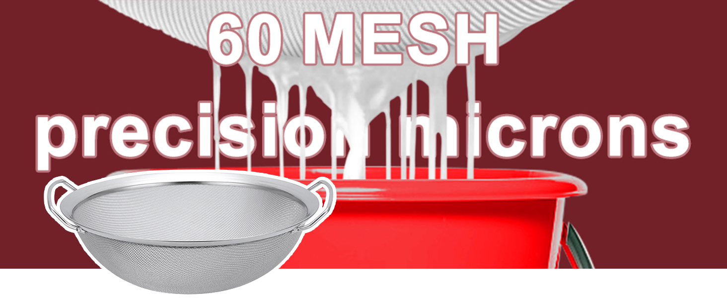 Fine Mesh Paint Strainer 60 Mesh Stainless Steel Paint Filter Emulsion Honey Funnel Filter Cover Fits 5 Gallon Paint Bucket Filter Tool Insert Strains