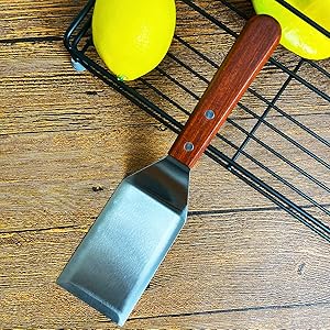 Metal Spatula for Cast Iron Skillet Grill Stainless Steel Spatula for Burger, Fish Turner Griddle Spatula, Spachulas Egg Flipper, Flat Top Metal Spatula for Cooking BBQ