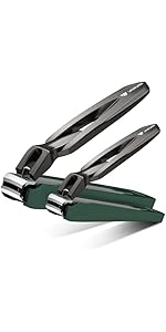 Nail Clippers for Thick Nails, 16mm Wide Jaw Opening Oversized Toenail Clippers Cutter with Sharp Curved Blade and Nail File, Heavy Duty Stainless Steel Fingernail Clippers for Seniors Elderly