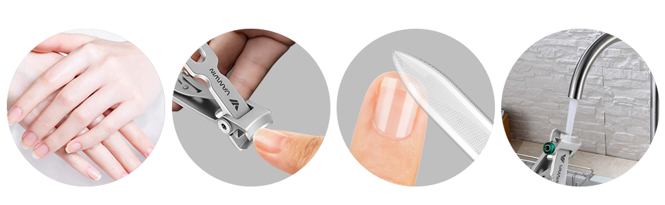 Nail Clippers for Thick Nails, 16mm Wide Jaw Opening Oversized Toenail Clippers Cutter with Sharp Curved Blade and Nail File, Heavy Duty Stainless Steel Fingernail Clippers for Seniors Elderly