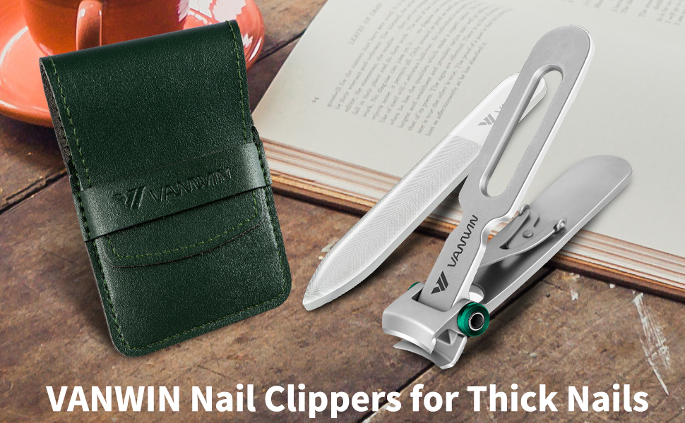 Nail Clippers for Thick Nails, 16mm Wide Jaw Opening Oversized Toenail Clippers Cutter with Sharp Curved Blade and Nail File, Heavy Duty Stainless Steel Fingernail Clippers for Seniors Elderly