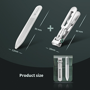 Nail Clippers for Thick Nails, 16mm Wide Jaw Opening Oversized Toenail Clippers Cutter with Sharp Curved Blade and Nail File, Heavy Duty Stainless Steel Fingernail Clippers for Seniors Elderly