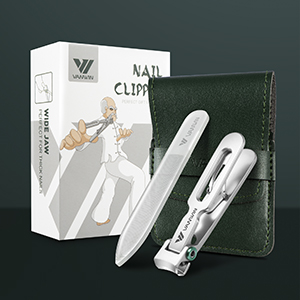 Nail Clippers for Thick Nails, 16mm Wide Jaw Opening Oversized Toenail Clippers Cutter with Sharp Curved Blade and Nail File, Heavy Duty Stainless Steel Fingernail Clippers for Seniors Elderly