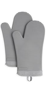 KITCHENAID Ribbed Soft Silicone Oven Mitt 2-Pack Set, 7.5
