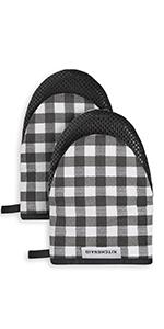 KITCHENAID Ribbed Soft Silicone Oven Mitt 2-Pack Set, 7.5