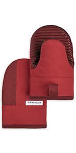 KITCHENAID Ribbed Soft Silicone Oven Mitt 2-Pack Set, 7.5