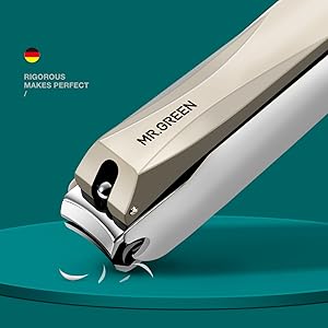 MR.GREEN Nail Clippers Anti Splash Fingernail Cutter Stainless Steel Manicure Tools Nail Scissors Detachable Design Nail Trimmer (Medium)