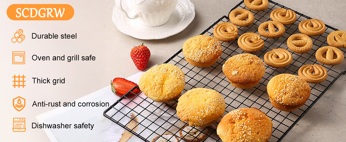 5PCS Cooling Racks for Cooking and Baking 10
