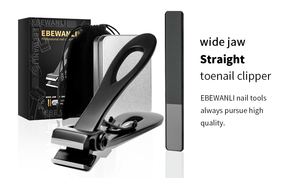 Straight Nail Clipper, 17mm Wide Jaw Opening Extra Large Toenail Clippers for Thick Nails or Tough Fingernail & Ingrown Toenail, Heavy Duty Thick Toenail Clippers for Seniors, Men, Adult