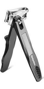 Straight Nail Clipper, 17mm Wide Jaw Opening Extra Large Toenail Clippers for Thick Nails or Tough Fingernail & Ingrown Toenail, Heavy Duty Thick Toenail Clippers for Seniors, Men, Adult