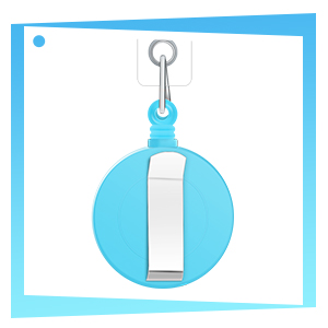 Honoson 8 Pieces Retractable Flat Bottle Opener Bartender Beer Opener with Round Badge Reel Clips Holder Bar Keys for Bartender Gifts Kitchen Home Party Supplies (Classic,Multicolor)