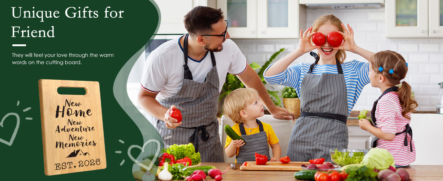 House Warming Gifts New Home, Perfect House Warming Gifts, New Home Gift Idea for Women Men Homeowner, New Apartment Essentials, New Home New Adventure New Memories 2026 Cutting Board