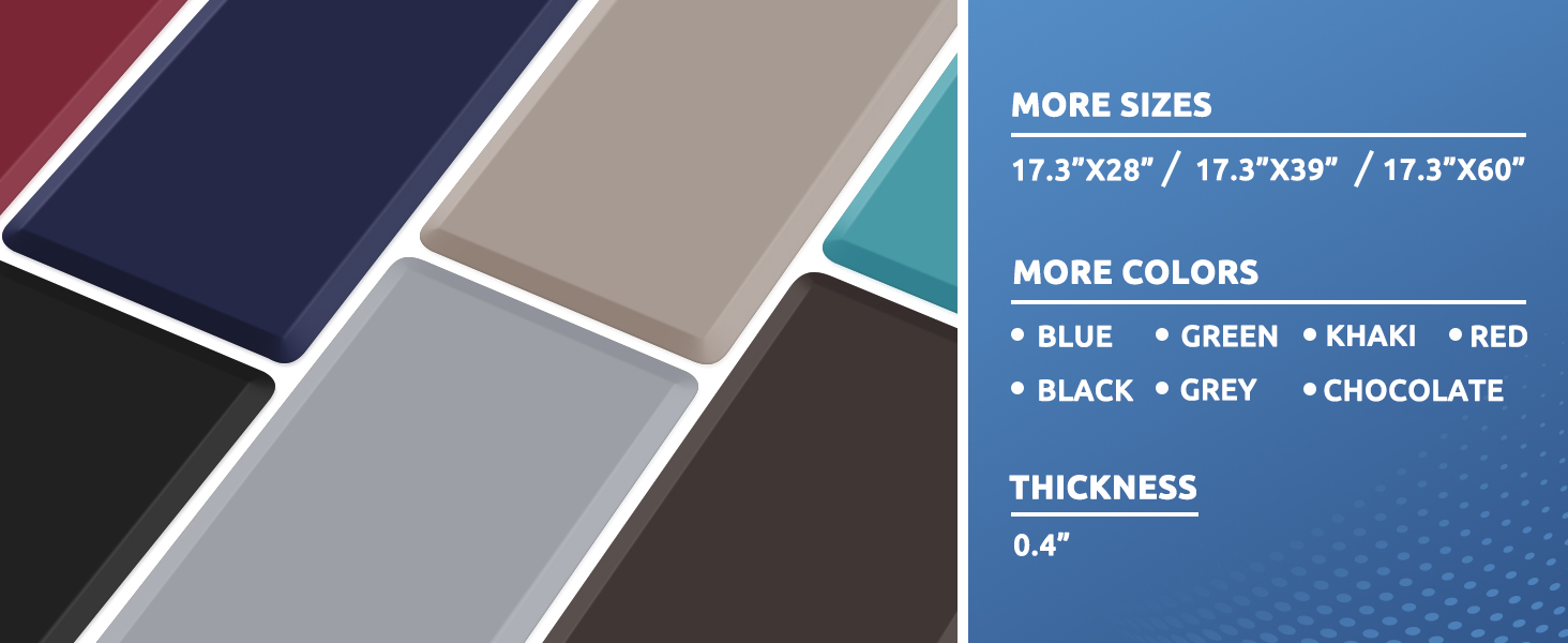 KitchenClouds Kitchen Mat Cushioned Anti Fatigue Rug 17.3