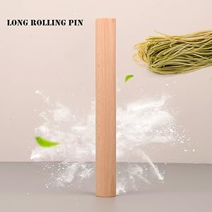 XBLDMJY Long Rolling Pin，Rolling Pins for Baking，Dough Roller ，Making Dumpling, Tortilla ，Bread，Baklava, Pizza。23.23×1.38inch/59×3.5cm)