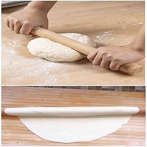 XBLDMJY Long Rolling Pin，Rolling Pins for Baking，Dough Roller ，Making Dumpling, Tortilla ，Bread，Baklava, Pizza。23.23×1.38inch/59×3.5cm)
