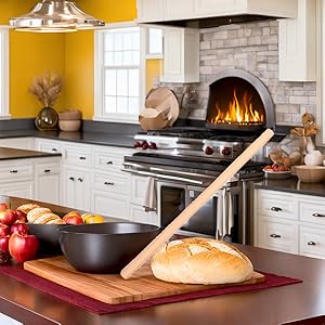 XBLDMJY Long Rolling Pin，Rolling Pins for Baking，Dough Roller ，Making Dumpling, Tortilla ，Bread，Baklava, Pizza。23.23×1.38inch/59×3.5cm)