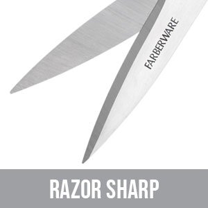 Farberware Comfort Grip Kitchen Scissors, 2 Pack, Aqua and Gray