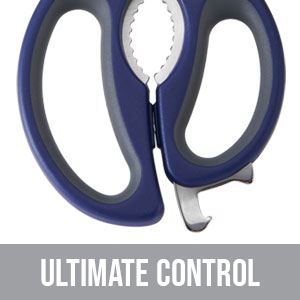 Farberware Comfort Grip Kitchen Scissors, 2 Pack, Aqua and Gray