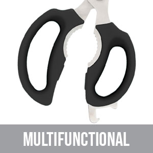 Farberware Comfort Grip Kitchen Scissors, 2 Pack, Aqua and Gray