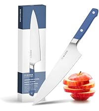 Misen Heavy Duty Kitchen Shears - Stainless Steel, Versatile and Easy Clean Scissors for Meat, Herbs and Veggies - Ambidextrous Comfort Handle - Professional Grade - Blue