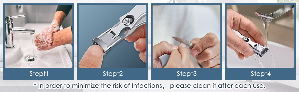 German Nail Clippers for Men with Catcher, Heavy Duty Toe Nail Clippers for Thick Nails Seniors, Portable Ultra Sharp Fingernail Clippers with Wide Mouth, Anti Splash Stainless Steel Nail Cutter