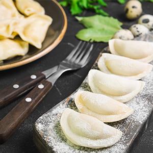 COTEY 6 Inch Empanda Press, Large Stainless Steel Dumpling Maker, 2-in-1 Dough Cutter/Dumpling Mold for Empanada, Dumpling, Ravioli, Pierogi & Hand Pie