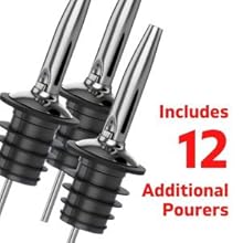 JoyTable Bar Set Cocktail Shaker Set, Stainless Steel Mixology Bartender Kit, 28PC Cocktail Kit, Silver Cocktail Set, Bar Tools: 30oz Martini Shaker, Muddler, Bar Kit Cocktail Book, Jigger and Pourers