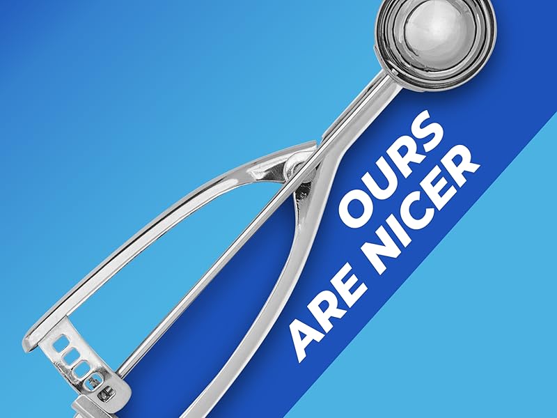 Jenaluca Jumbo Ice Cream Scoop - Cupcake and Muffin Scooper - 1/2 Cup Disher Size #8 scooper for icecream, batter & food portions