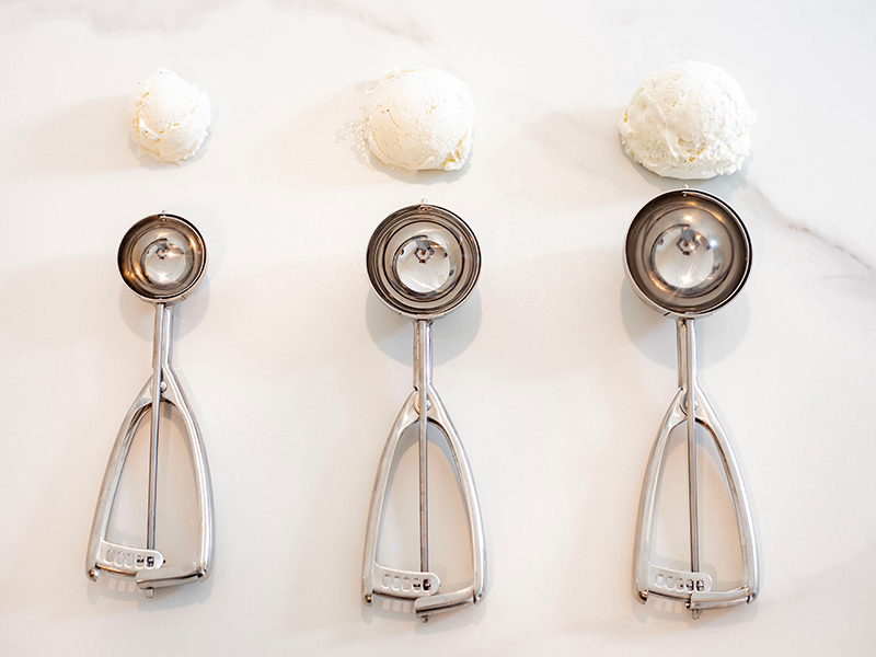 Jenaluca Jumbo Ice Cream Scoop - Cupcake and Muffin Scooper - 1/2 Cup Disher Size #8 scooper for icecream, batter & food portions