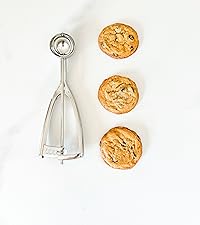 Jenaluca Jumbo Ice Cream Scoop - Cupcake and Muffin Scooper - 1/2 Cup Disher Size #8 scooper for icecream, batter & food portions