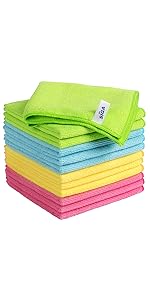 MR.SIGA Microfiber Cleaning Cloth, All-Purpose Microfiber Towels, Streak Free Cleaning Rags, Pack of 12, Grey, Size 32 x 32 cm(12.6 x 12.6 inch)