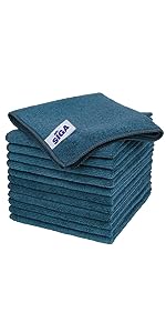MR.SIGA Microfiber Cleaning Cloth, All-Purpose Microfiber Towels, Streak Free Cleaning Rags, Pack of 12, Grey, Size 32 x 32 cm(12.6 x 12.6 inch)