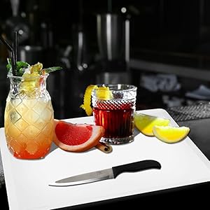 ZVP Disposable Cutting Boards 30 Count, Collapsible Cutting Board Sheet with Built-in Crease, Flexible Plastic Cutting Mat for Kitchen and Commercial Use, 17 x 12 In White