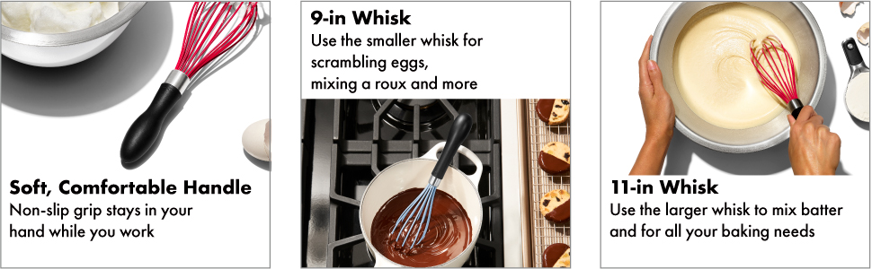 OXO Good Grips 2-Piece Silicone Whisk Set