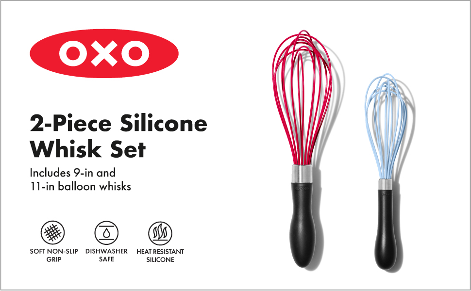 OXO Good Grips 2-Piece Silicone Whisk Set