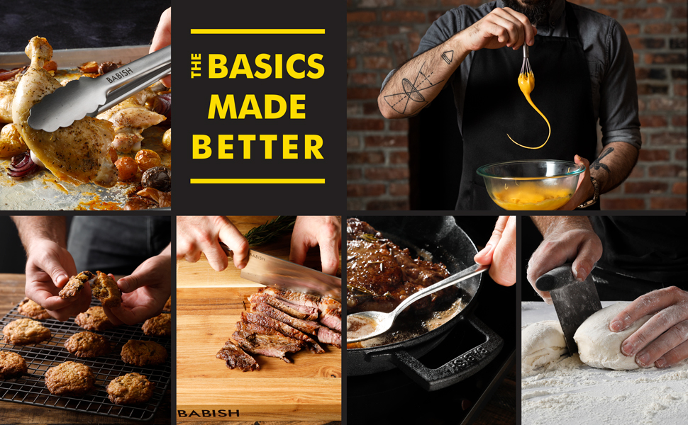 Babish 6.5-Inch Carving Fork – High-Carbon 1.411 German Steel Cutlery – Professional Kitchen Meat Fork for Carving & Serving