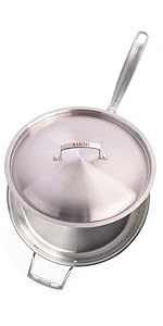 Babish 6.5-Inch Carving Fork – High-Carbon 1.411 German Steel Cutlery – Professional Kitchen Meat Fork for Carving & Serving