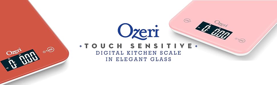 Ozeri Touch Professional Digital Kitchen Scale (12 lbs Edition) in Tempered Glass