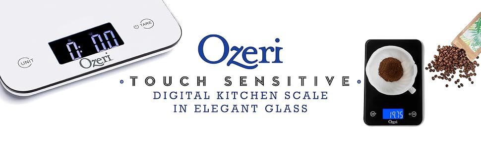 Ozeri Touch Professional Digital Kitchen Scale (12 lbs Edition) in Tempered Glass