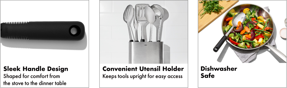 OXO Good Grips Stainless Steel Prep & Serve Kitchen Tool 6pc Set