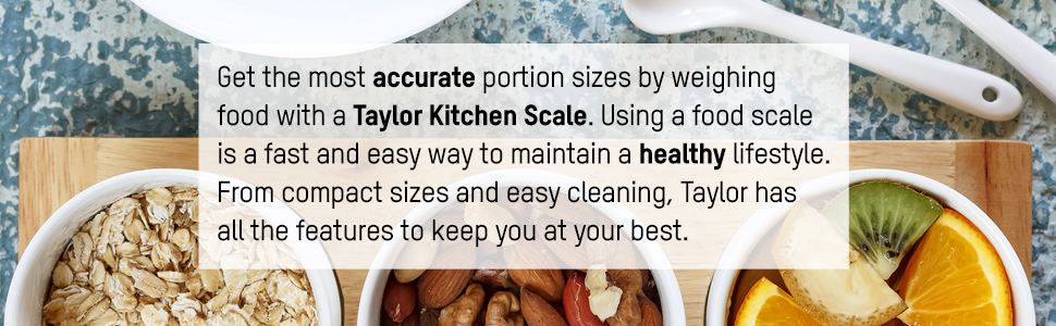 Taylor Waterproof Digital Kitchen Scale, 11 pounds, Black