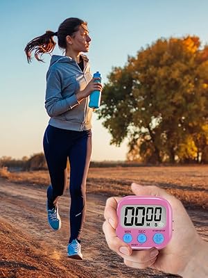 6 Pack Multi-Function Electronic Timer - Magnetic Digital Timers Big LCD Display The Loud/Silent Switch Countdown Timer Extensively Use in Break Time, Cooking,Gym, Meeting, Classroom