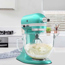 Glass Mixer Bowl For Kitchenaid Tilt-Head Stand Mixers 4.5-5 Quart, 5 qt Mixing Bowl Replacement For Kitchen aid With Measurement Markings,Handle