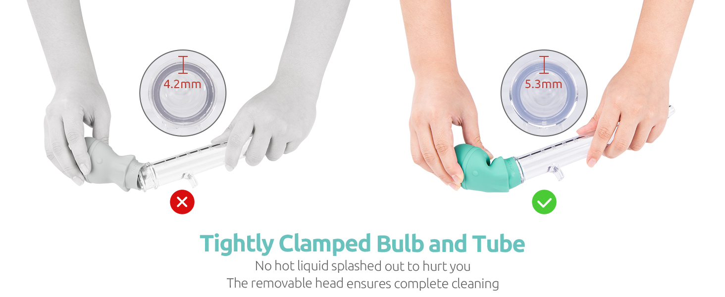 U-Taste 1.5oz Angled Turkey Baster - 228.2℉ Heat Resistant Food Grade Tritan and Silicone Large Octopus Bulb Baster Set with Cleaning Brush for Cooking Basting Meat Poultry Beef Chicken (Aqua Sky)